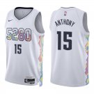 Nuggets #15 Carmelo Anthony White City Swingman Jersey
