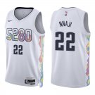 Nuggets #22 Zeke Nnaji White City Swingman Jersey