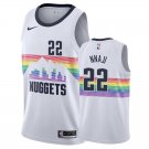 Nuggets #22 Zeke Nnaji White Rainbow Swingman Jersey