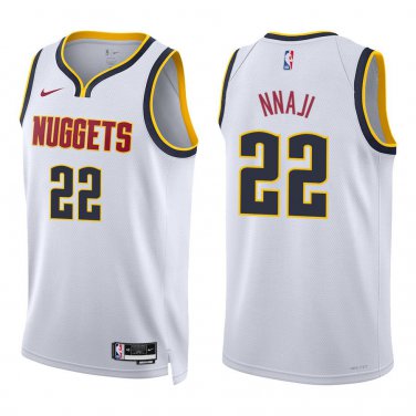Nuggets #22 Zeke Nnaji White Swingman Jersey
