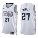 Nuggets #27 Jamal Murray White City Swingman Jersey
