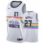 Nuggets #27 Jamal Murray White Rainbow Swingman Jersey