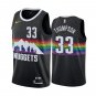 Nuggets #33 David Thompson Black Rainbow Swingman Jersey