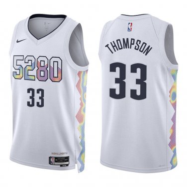 Nuggets #33 David Thompson White City Swingman Jersey