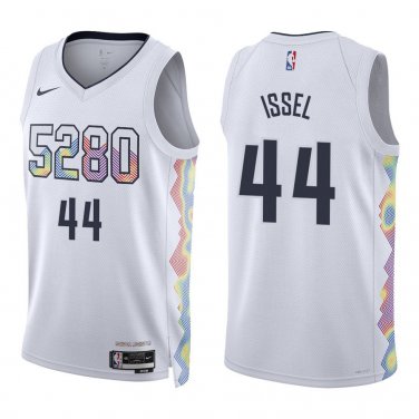 Nuggets #44 Dan Issel White City Swingman Jersey