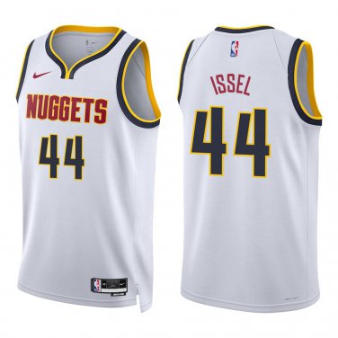 Nuggets #44 Dan Issel White Swingman Jersey