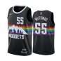 Nuggets #55 Dikembe Mutombo Black Rainbow Swingman Jersey