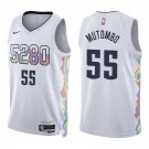 Nuggets #55 Dikembe Mutombo White City Swingman Jersey