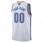 Oklahoma City Thunder #00 Custom Name And Number White Jersey-