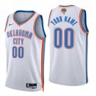 Oklahoma City Thunder #00 Custom Name And Number White Jersey- Oklahoma City Thunder #00 Custom Name And Number White Jersey-