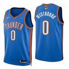 Oklahoma City Thunder #0 Russell Westbrook Blue Jersey-