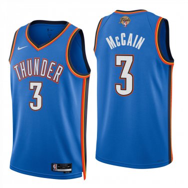 Oklahoma City Thunder #3 Jared McCain Blue Jersey-