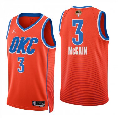 Oklahoma City Thunder #3 Jared McCain Orange Jersey-
