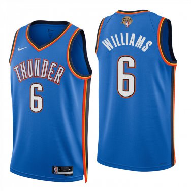 Oklahoma City Thunder #6 Jaylin Williams Blue Jersey-