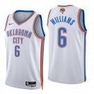 Oklahoma City Thunder #6 Jaylin Williams White Jersey- Oklahoma City Thunder #6 Jaylin Williams White Jersey-
