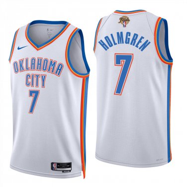 Oklahoma City Thunder #7 Chet Holmgren White Jersey-