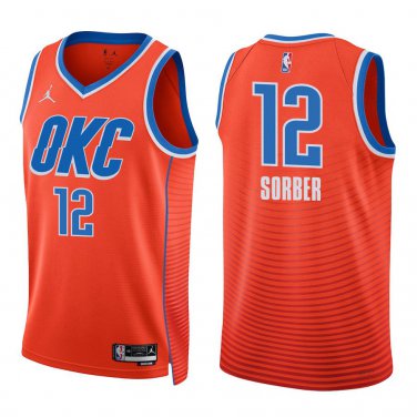 Oklahoma City Thunder #12 Thomas Sorber Orange Jersey