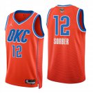 Oklahoma City Thunder #12 Thomas Sorber Orange Jersey- Oklahoma City Thunder #12 Thomas Sorber Orange Jersey-