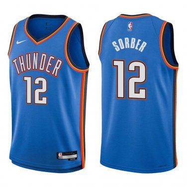 Oklahoma City Thunder #12 Thomas Sorber Royal Blue Jersey