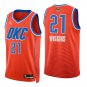 Oklahoma City Thunder #21 Aaron Wiggins Orange Jersey-
