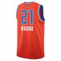 Oklahoma City Thunder #21 Aaron Wiggins Orange Jersey-