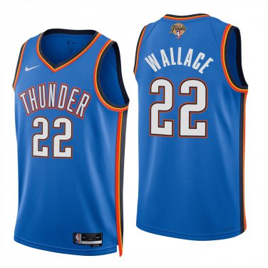 Oklahoma City Thunder #22 Cason Wallace Blue Jersey-