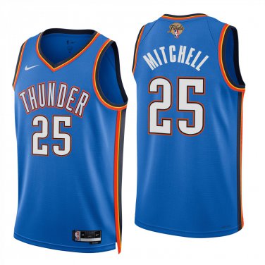Oklahoma City Thunder #25 Ajay Mitchell Blue Jersey-