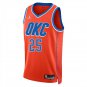 Oklahoma City Thunder #25 Ajay Mitchell Orange Jersey-
