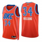 Oklahoma City Thunder #34 Kenrich Williams Orange Jersey-