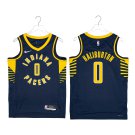 Pacers #0 Tyrese Haliburton Navy Swingman Jersey