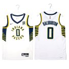 Pacers #0 Tyrese Haliburton White Swingman Jersey