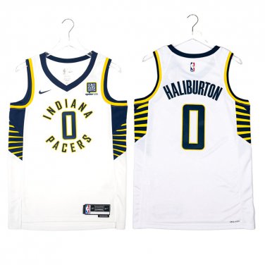 Pacers #0 Tyrese Haliburton White Swingman Jersey