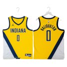 Pacers #0 Tyrese Haliburton Yellow Swingman Jersey