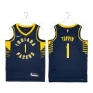 Pacers #1 Obi Toppin Navy Swingman Jersey