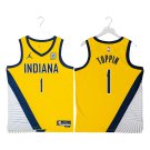 Pacers #1 Obi Toppin Yellow Swingman Jersey