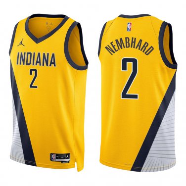 Pacers #2 Andrew Nembhard Yellow Swingman Jersey