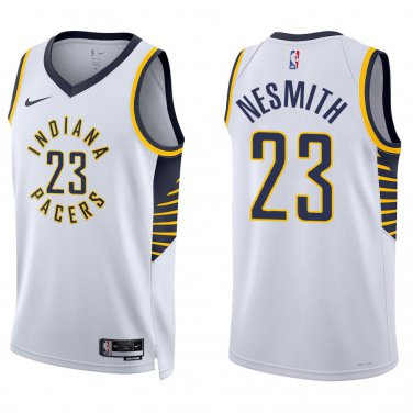 Pacers #23 Aaron Nesmith White Swingman Jersey