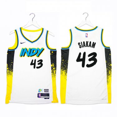 Pacers #43 Pascal Siakam White City Swingman Jersey