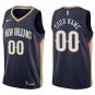 Pelicans #00 Custom Name And Number Navy Swingman Jersey