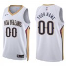 Pelicans #00 Custom Name And Number White Swingman Jersey