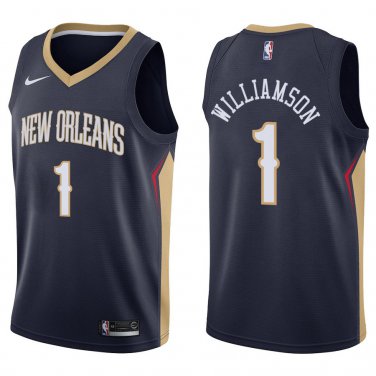Pelicans #1 Zion Williamson Navy Swingman Jersey