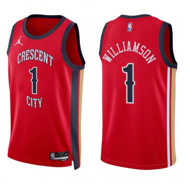 Pelicans #1 Zion Williamson Red Swingman Jersey
