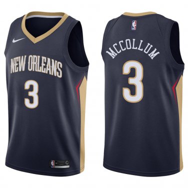 Pelicans #3 CJ McCollum Navy Swingman Jersey
