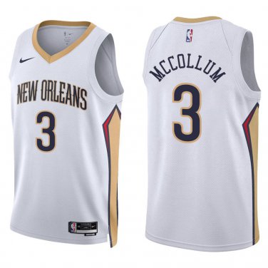 Pelicans #3 CJ McCollum White Swingman Jersey