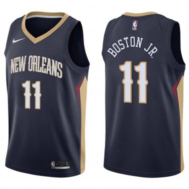 Pelicans #11 Brandon Boston Jr. Navy Swingman Jersey