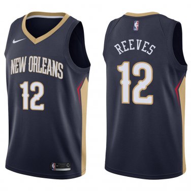 Pelicans #12 Antonio Reeves Navy Swingman Jersey