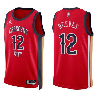 Pelicans #12 Antonio Reeves Red Swingman Jersey