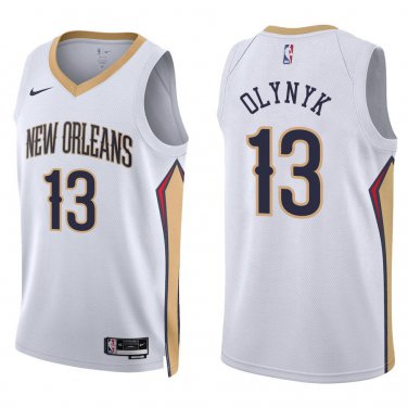 Pelicans #13 Kelly Olynyk White Swingman Jersey