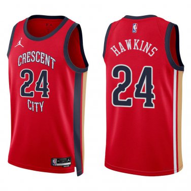 Pelicans #24 Jordan Hawkins Red Swingman Jersey