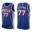 Philadelphia 76ers #77 V.J.Edgecombe Royal Blue Jersey